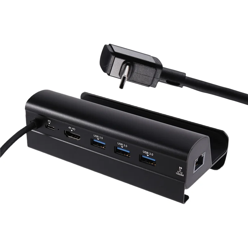 قاعدة توسيع TTKK لألعاب ROG Steamdeck المحمولة مع منافذ USB 3.0 لشحن إيثرنت 1000 ميجابت في الثانية
