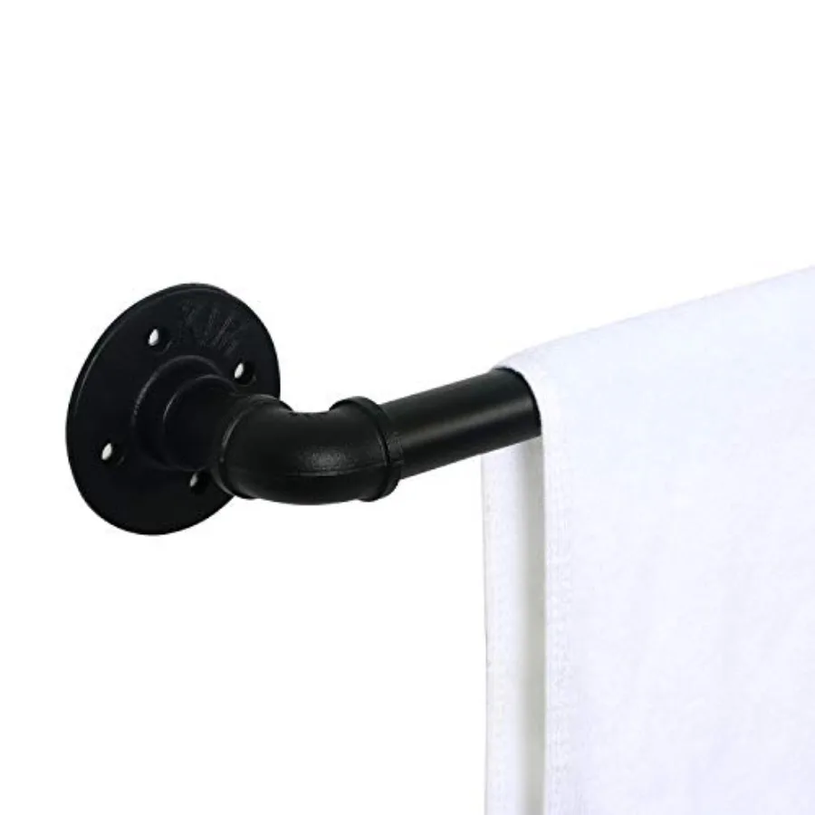 

Industrial Pipe Towel Bar, Farmhouse Rustic Towel Holder, Vtage Style Towel Rod for Bathroom, Wall Mounted, Matte