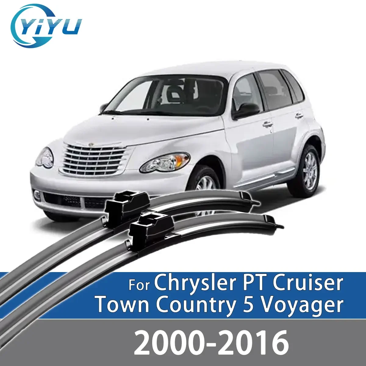 2 Stück Auto-Frontscheibenwischer für Chrysler PT Cruiser Town Country 5 Voyager 2000–2016 Windschutzscheiben-Zubehör
