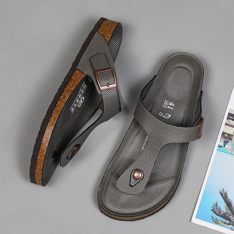 2024 Summer Hot Selling Men's Sandals Soft Soled Non Slip Flat Shoes Women's Home Casual Shoes Couple Style Men's Beach Shoes