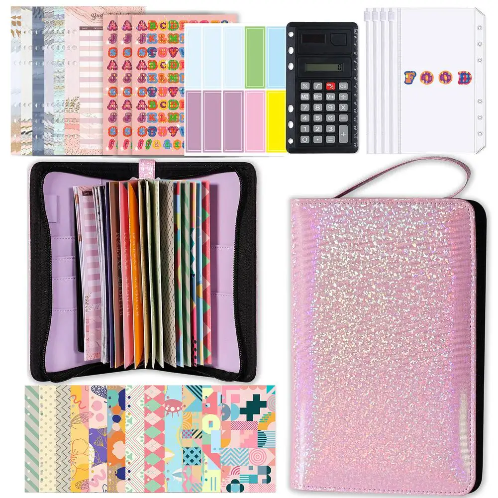 Budgetplanner Budget Binder Multifunctionele A6 Ring Binder Geld Vulling Geld Enveloppen Organisator Rits Tas