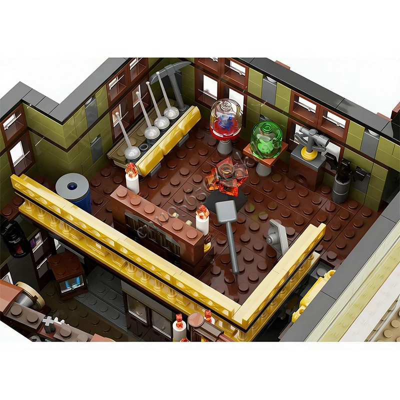 1659 ELEMENTÓW Średniowieczny Antyczny Dom z Półdrewnianą Konstrukcją MOC Personalizowany Modułowy Zestaw Klocków Technologicznych DIY Zabawka Prezent Urodzinowy