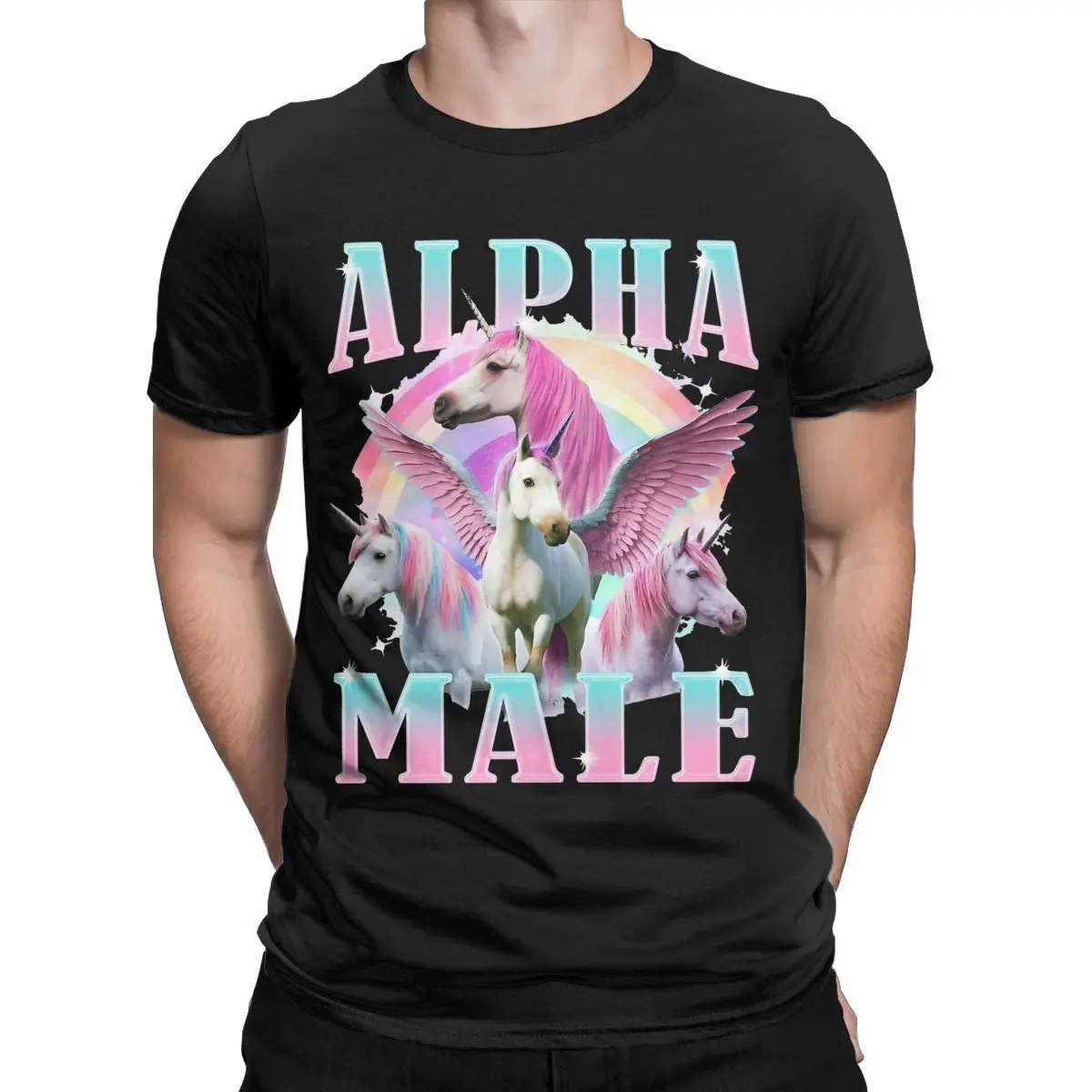 Alpha Male Unicorn Funny Meme Accessories Men Women T Shirt New Arrival Cotton T-shirt Clothes Tee Shirt