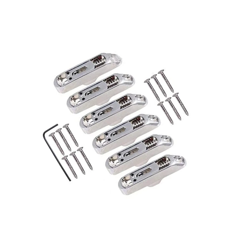 2024 New 6pcs Single Pieces Bridge Saddles Tailpiece for 4 String Bass Guitar Spare Part
