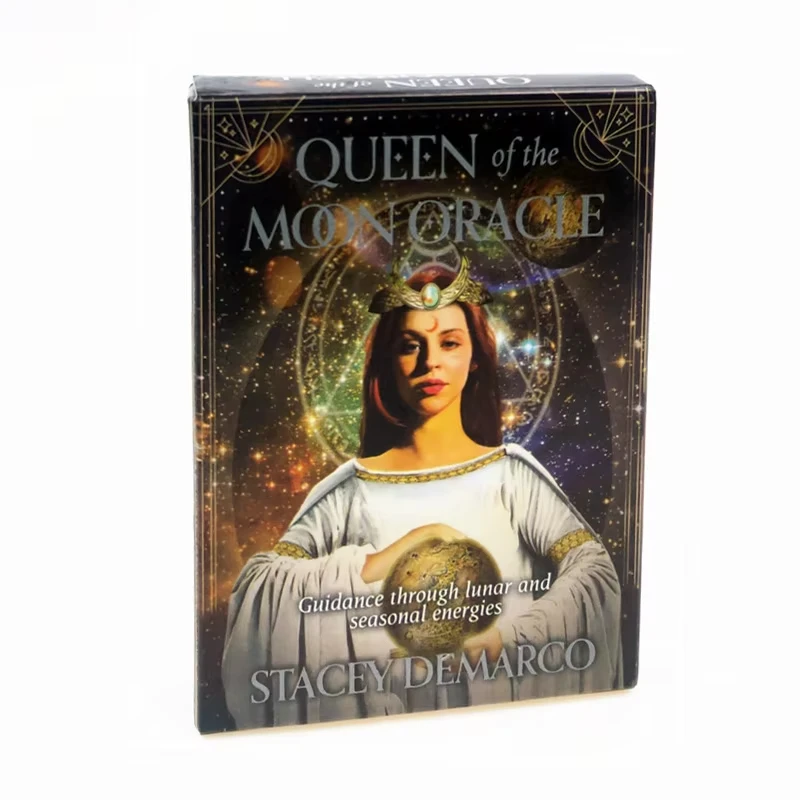 بطاقة Queen of The Moon Oracle لعبة لوحة الحفلات الإنجليزية الكاملة 44 بطاقة سطح السفينة التارو
