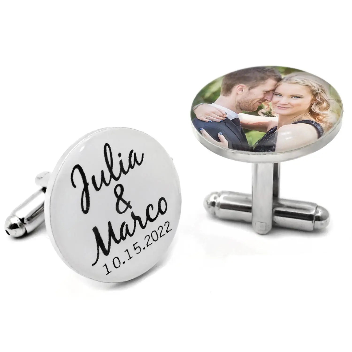 Personalised Photo Cufflinks Men’s Cuff Links Custom Wedding Cufflinks Gifts for Husband Father of Bride Groom Boyfriend