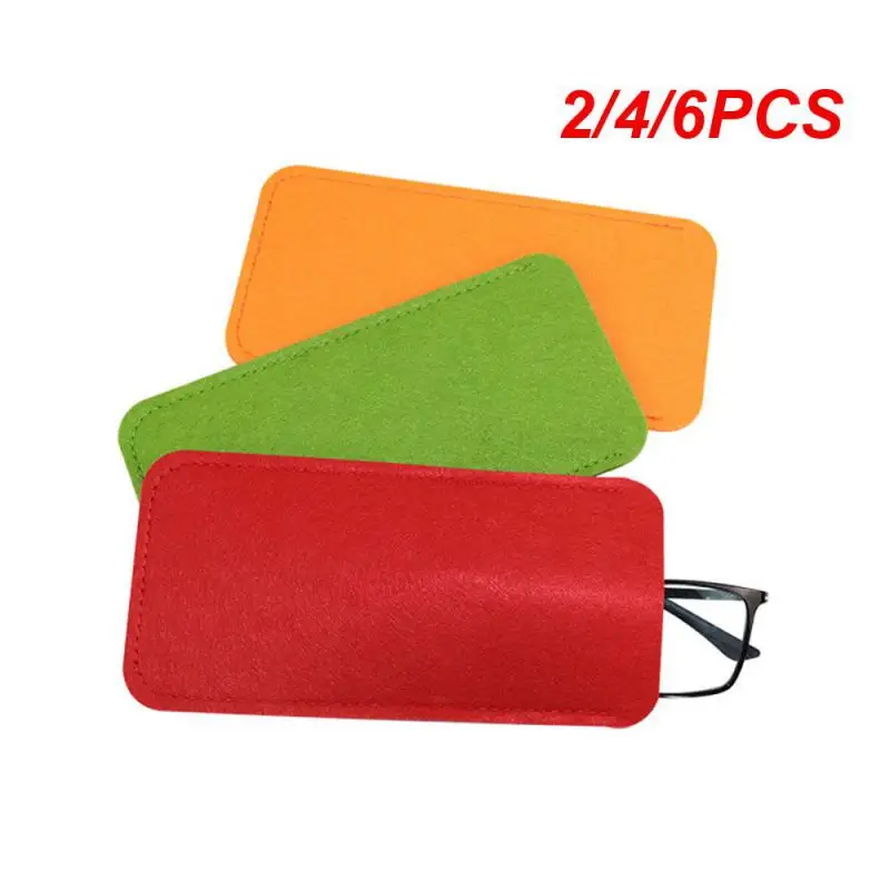 2/4/6PCS Sunglasses Bag Zipper Design Durable Creative Glasses Accessories Glasses Bag Waterproof Felt Bag