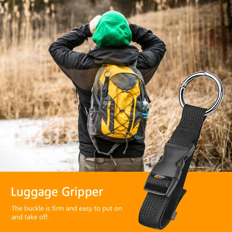 Travel Luggage Fixed Strap with Release Buckle Portable Luggage Strap Anti-Theft Backpack Jackets Gripper Outdoor Small Tools