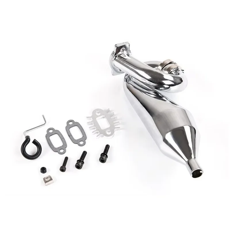 Ghost Aluminum Baja Tuned Pipe SS Style Fits HPI Baja 5B SS 2.0 5T and King Motor and Rovan Baja Buggies and Trucks