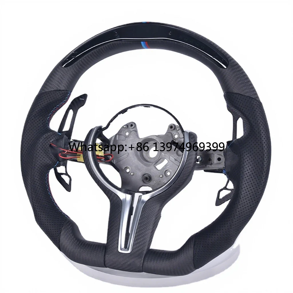 Side Perforated Leather Carbon Fiber Steering Wheel for Bmw M2 M3 M4 M5 M6 F10 F30 F32 F82
