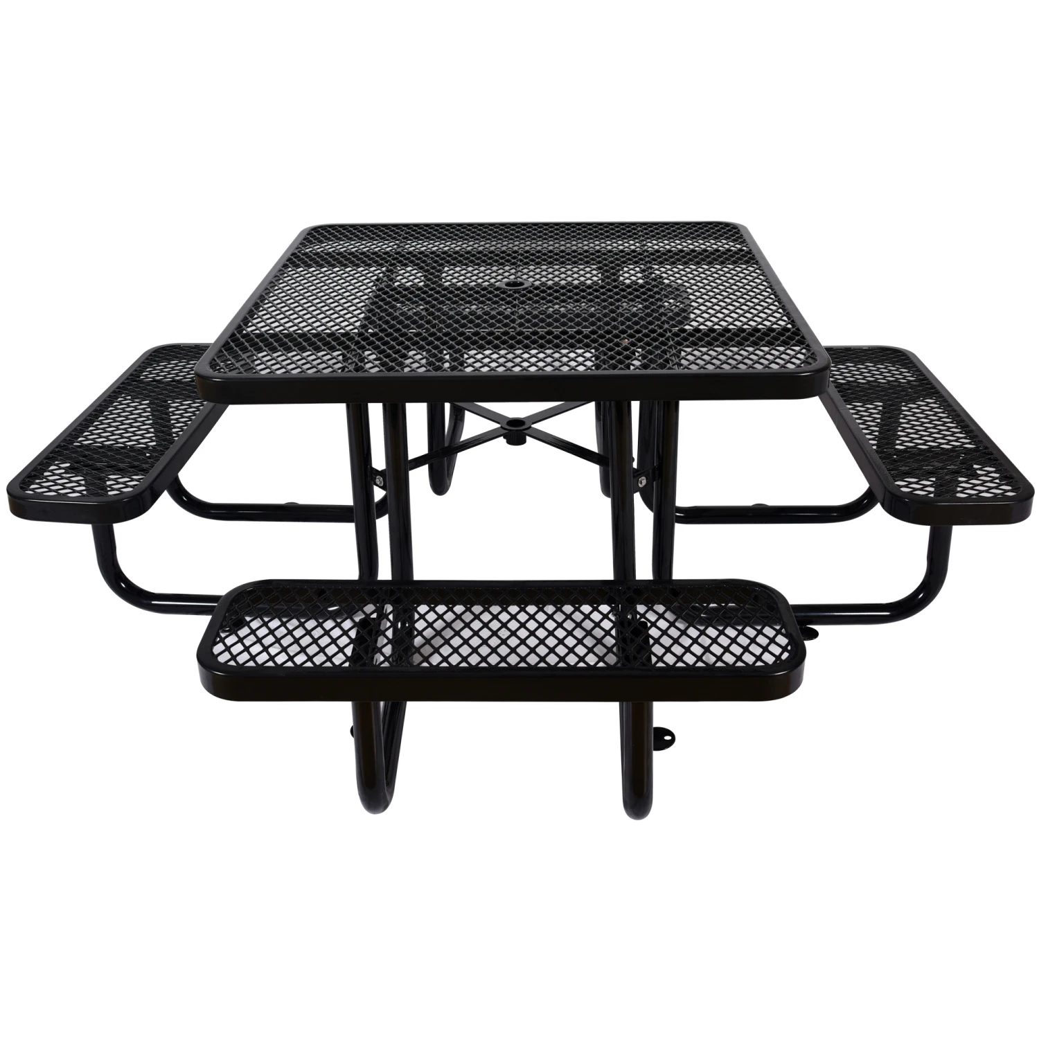 Square Outdoor Steel Picnic Table 46