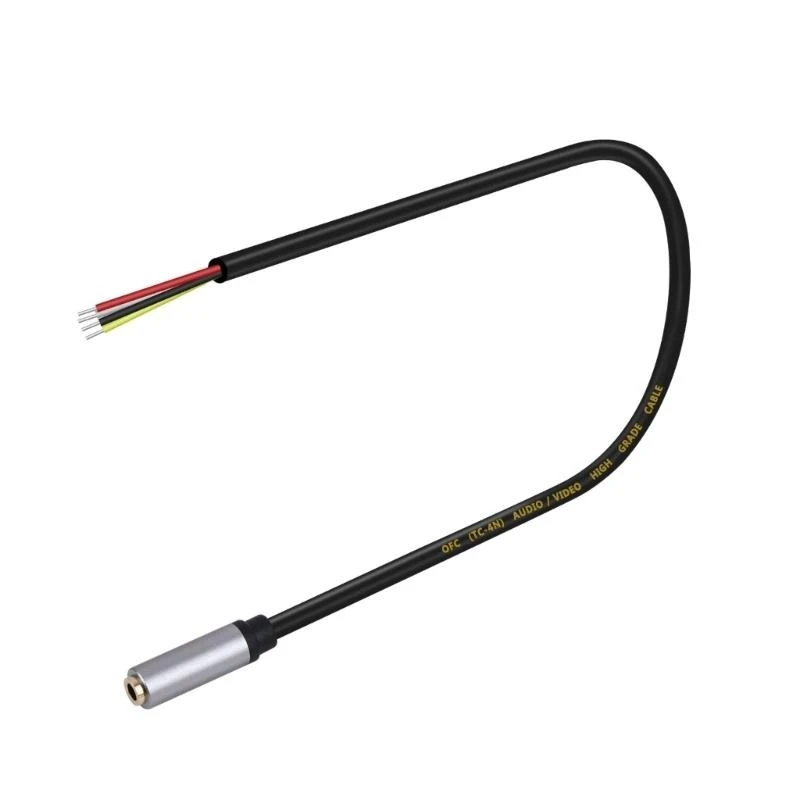3,5-mm-Buchse auf TRRS-Stereo-Kabel mit blankem Draht für die Wartung von Hörgeräten Y4QF – Detail 8