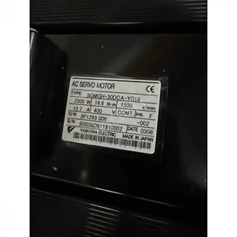 New Yaskawa SGMGH-30DCA-YG18 Servo Motor 1 Year Warranty In Stock