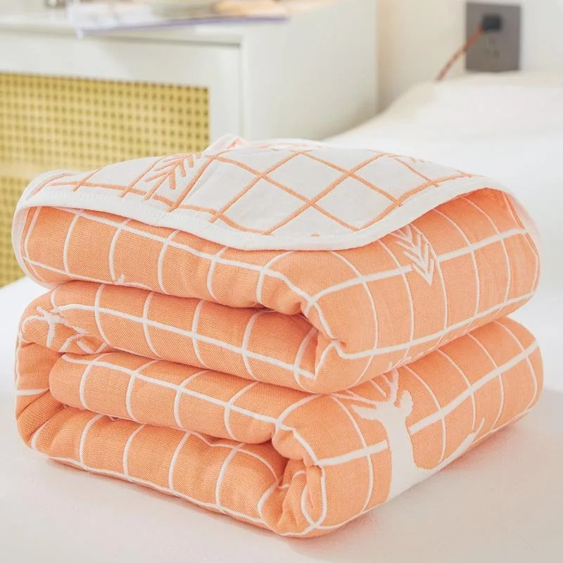 Pure Cotton 6-layer Yarn High Quality Towelling Blanket  Summer Children\'s Baby Blanket Single Double Air Conditioning Blankets