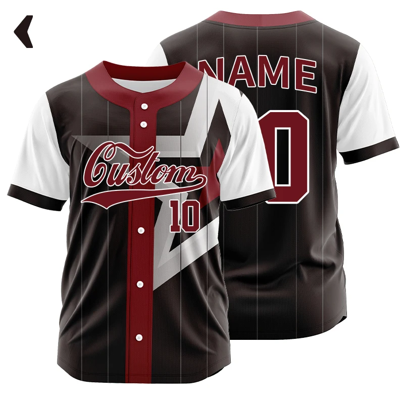 

Custom Baseball Sublimation Jersey Custom Team Shirt Made Personalized Print Logo Name T-shirt Button Baseball Uniforms BQ-P2505