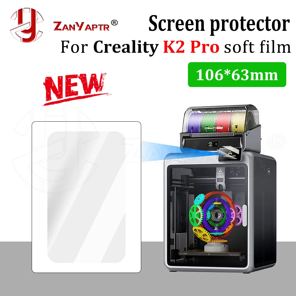 Protective Film for Creality K2 Pro Display Screen Ultra Clear Soft Screen Protector Cover for 3D Printer Accessories
