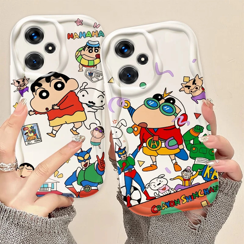 Cartoon C-Crayones S-Shins-chanes For Xiaomi Redmi Note 13 12 12S 11S 11 10 9 8 10A 9C 9T Pro Plus 5G Wave Oil TPU Phone Case