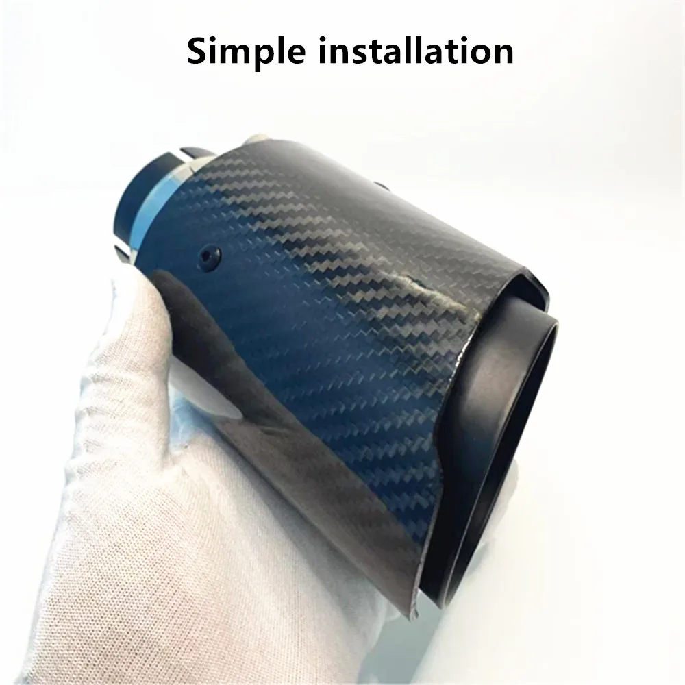 

RONSI 1 Pcs Carbon Fiber Black Car Exhaust Tail larynx Suitable For Ford Mustang GT s Exhaust Pipe Tip Decoration Accessories