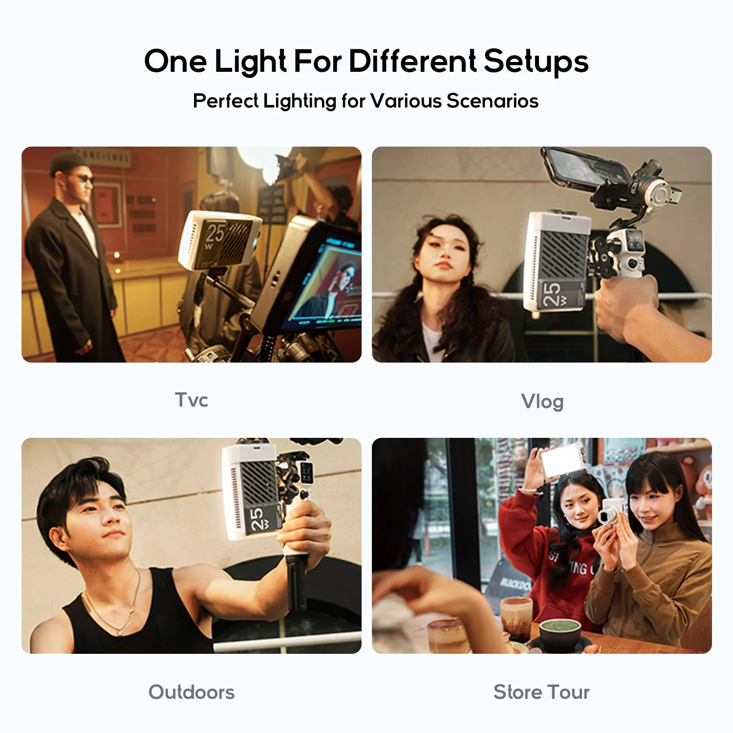 ZHIYUN-luz Led para vídeo CINEPEER CM25, 25W, con difusor suave 2000mAhX2 2700-6200K, lámpara de Panel de relleno, luz de cámara para Youtube