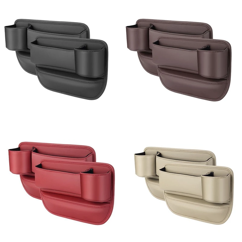 

Автомобильная кожаная сумка-подстаканник, ящик для хранения автомобильного сиденья с подстаканником, автомобильная кожаная сумка-подстаканник-ABNF