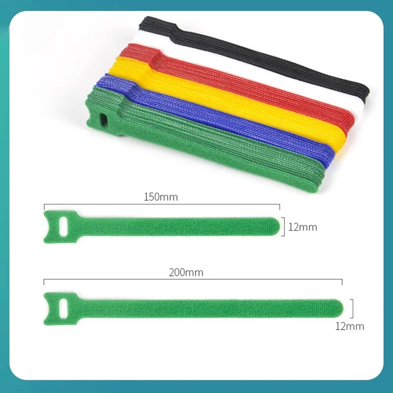 10/20/30Pcs Reusable Fastening Cable Ties Hook and Loop Tape Cable Straps Wire Ties Cable Management Adjustable Cord organizer