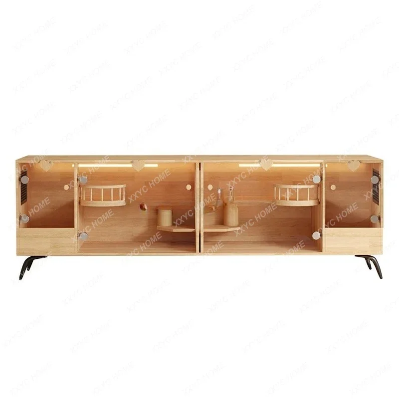

Cat Villa Solid Wood Cage Household Indoor TV Cabinet Cat House Cat House living room decoration