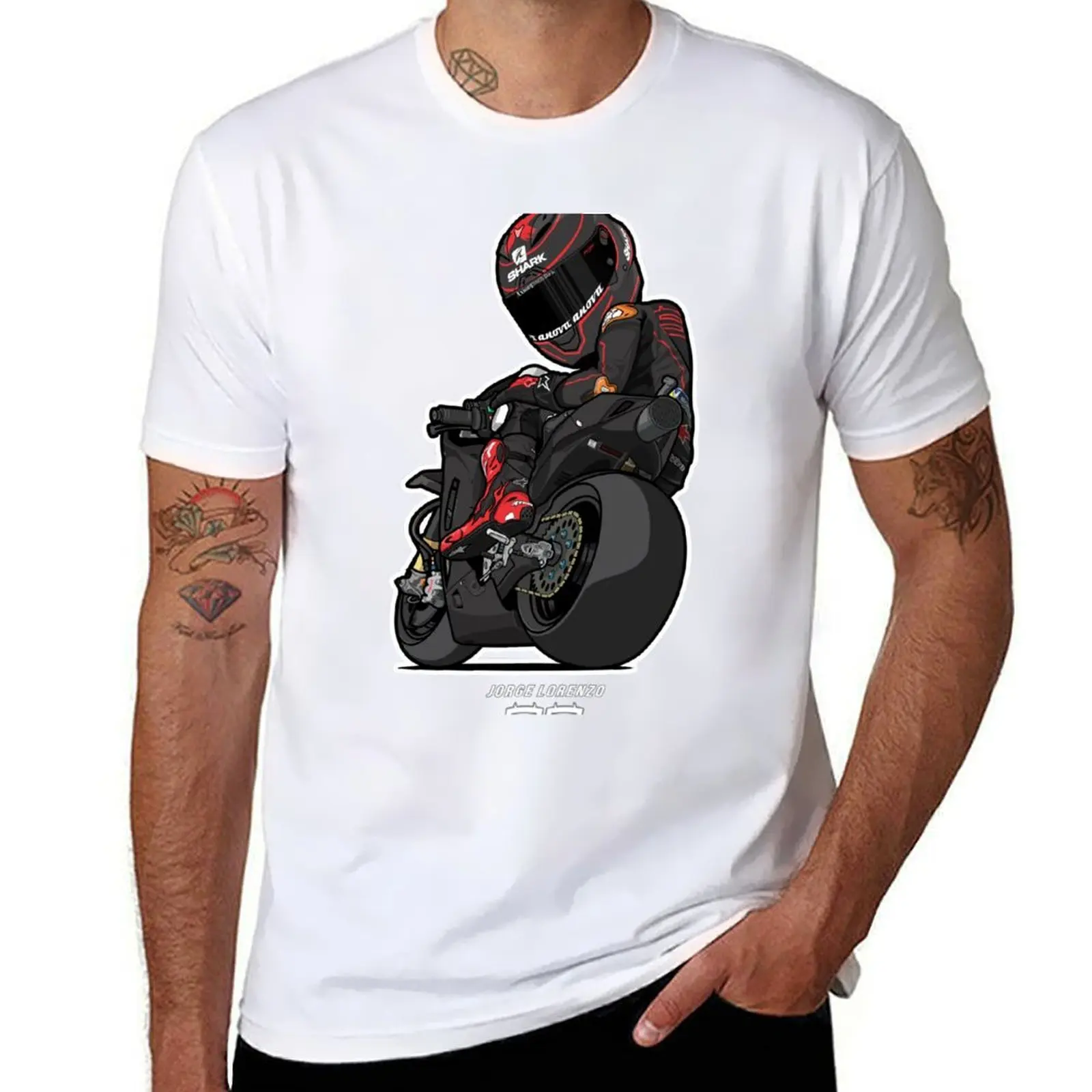

JORGE LORENZO T-Shirt t shirt men 100% cotton luxury brand t shirts for man graphic tees T-Shirt