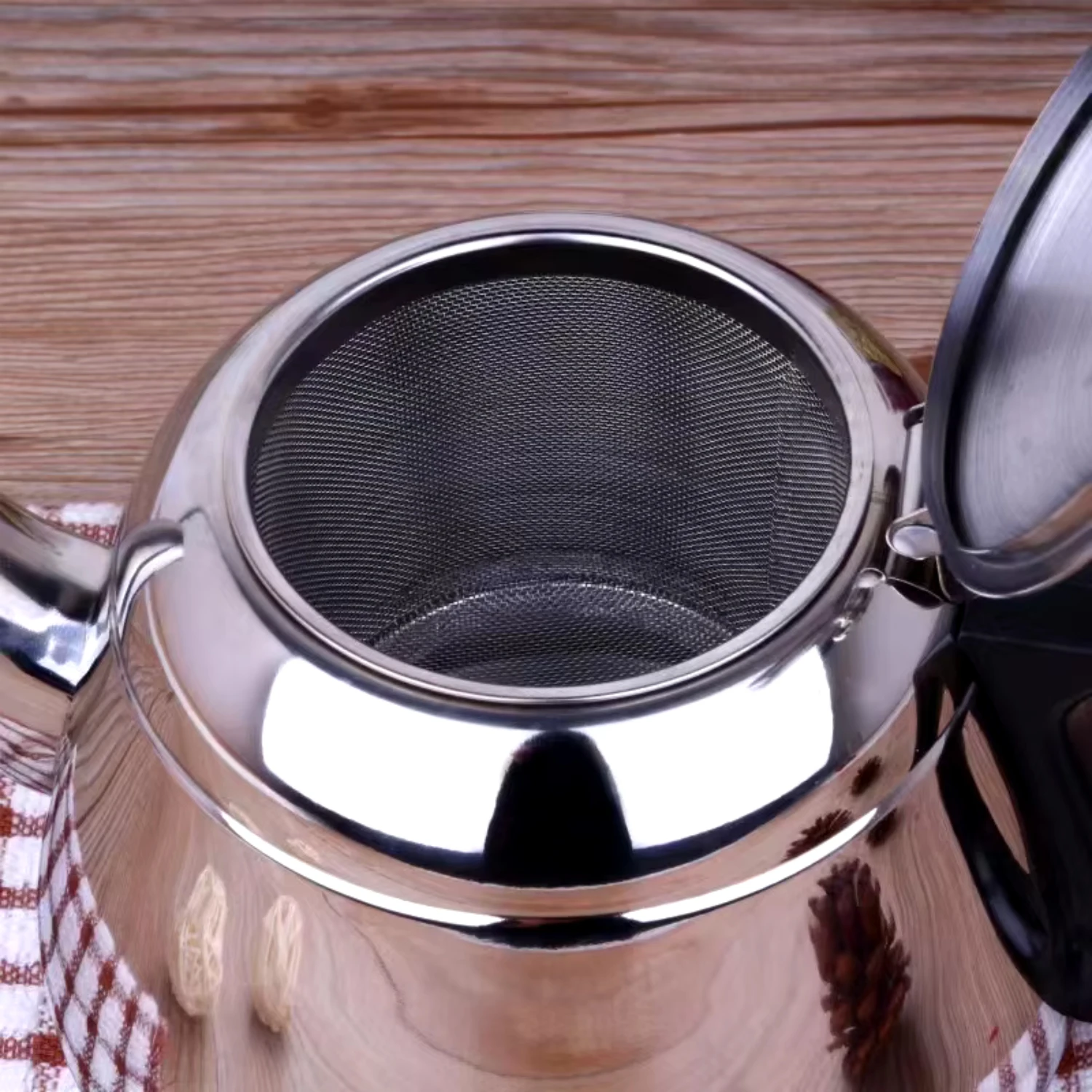 Chaleira chá bule de aço inoxidável 1.2l/1.5l/2l fogão metal cafeteira pote hotboiling potes indução gás acampamento