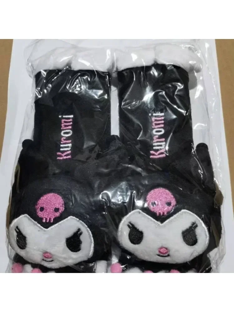 Wholesale Kuromi Hello kitty Cute Car Shoulder Cover Soft Plush Warm Car Safety Belt Anti-wear Protective Cover Four Seasons