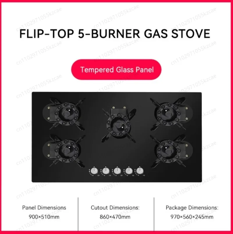 

5 burner household folding flip magic dish stove fire stove embedded gas stove