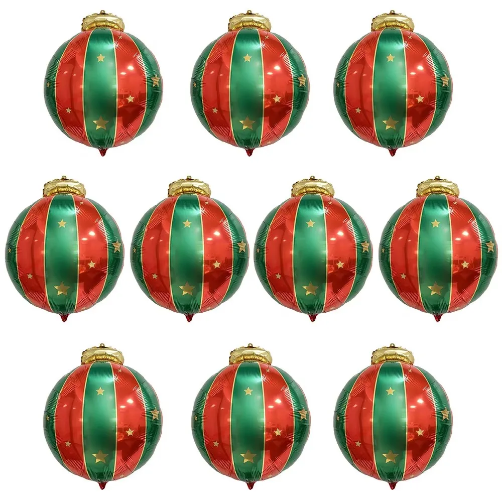 10PCS/PACK 27IN Large Christmas Theme Hanging Ball Party Decorations Aluminum Film Balloons