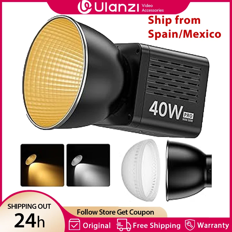 Luz de Vídeo LED Ulanzi L023 40W COB Bi-Color 2500K-6500K 3400mAh