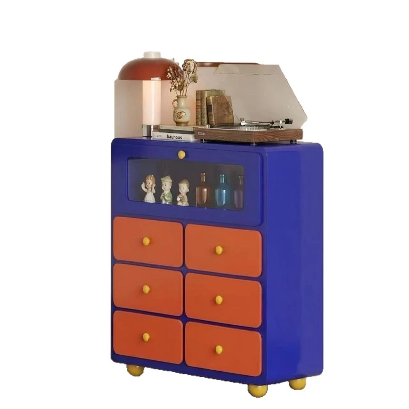 

Solid wood chest, living room storage cabinet, household display cabinet, bedroom locker large capacity