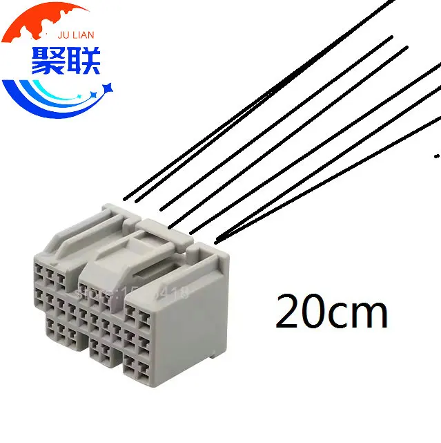 1Set 25Pin AC Assembly Grey Composite Socket 179679-6 Automobile Wire Harness Unsealed Connector