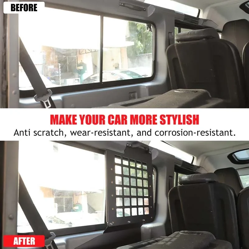 

2Pcs aluminum alloy black For Land Rover Defender 110 2004-2018 car trunk side tool hanger car interior modification accessories