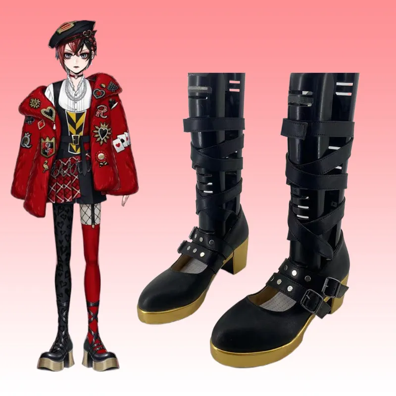 Anime Riddle Cosplay Twisted-Wonderland Shoes Boots Halloween Carnival Fashion Accessories Prop Men Women Riddle Boots