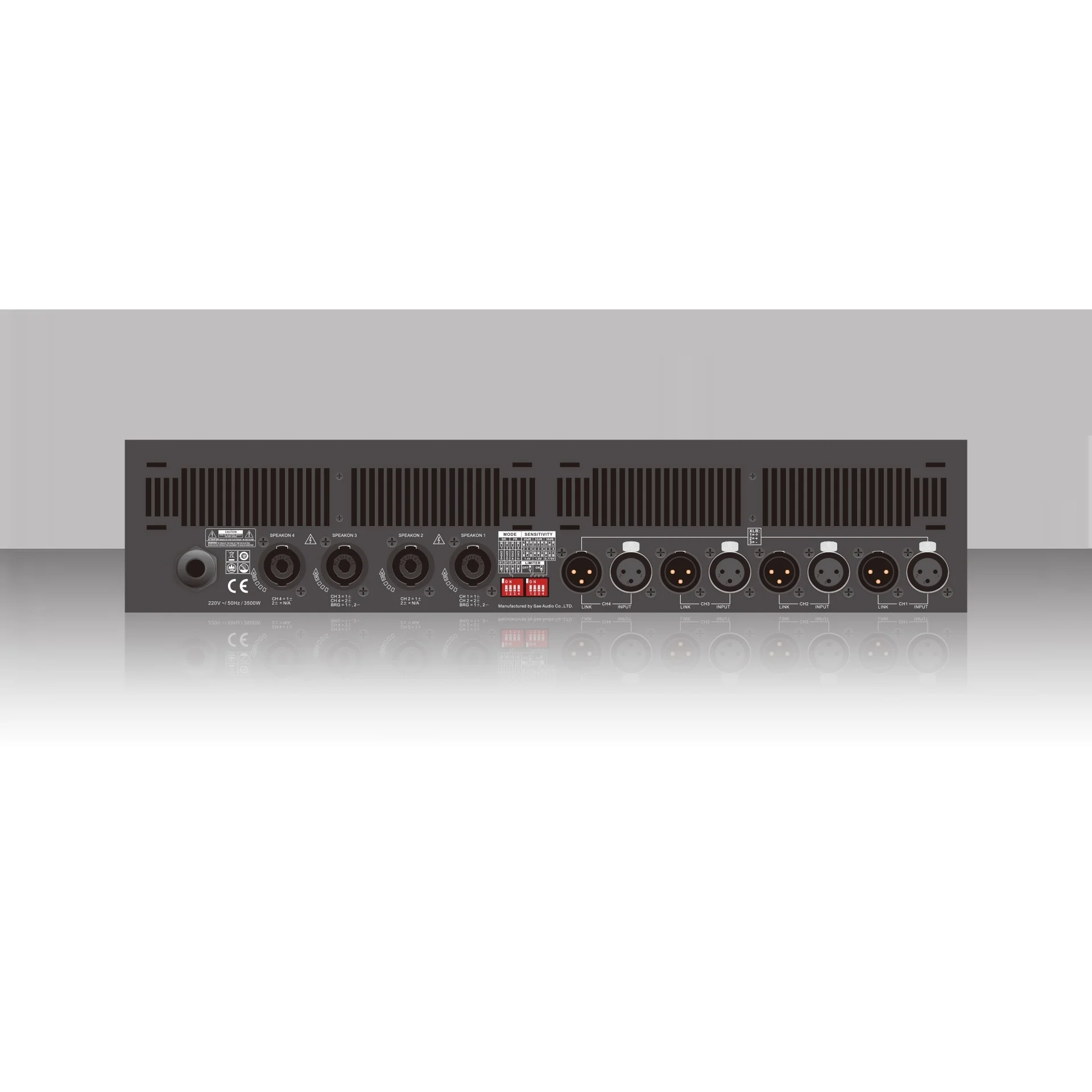 PQM13 II 4-Channel Class I Power Amplifier, 1300W×4 8Ω / 2500W×4 2Ω, Regulated SMPS, XLR/SpeakON, 2U for Pro Touring