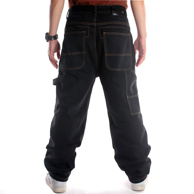 

European and American West Coast Street Dance Skateboard Trousers Men's Street Loose Hip Hop Oldschool Jeans