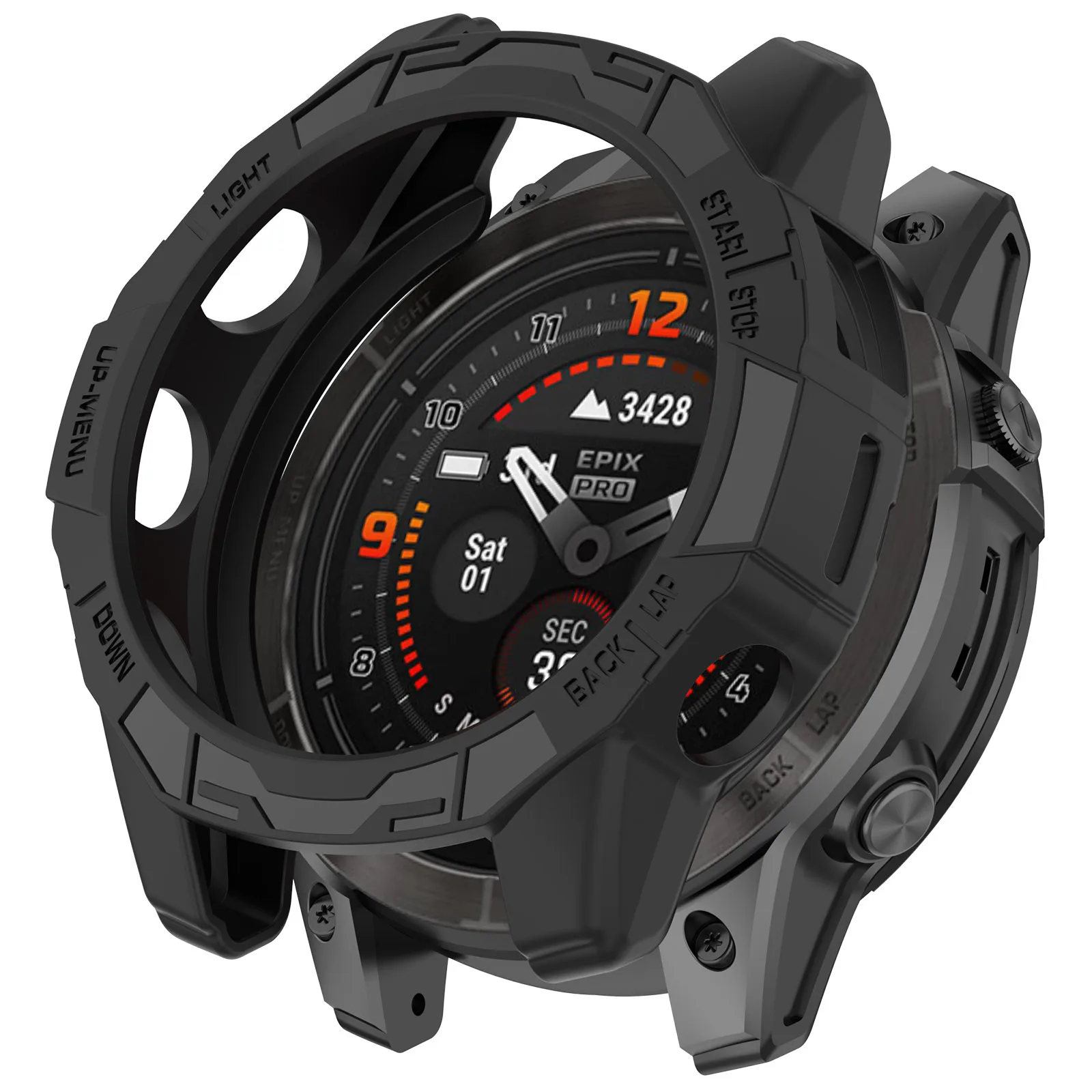 ソフトシリコンTpuケース,Garmin pix pro 2,fenix 7s 7x proウォッチアクセサリー用保護ケース,51mm, 47mm, 42mm