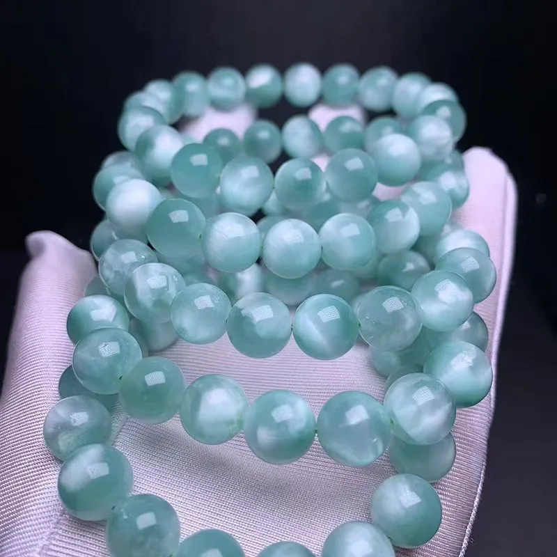 Blue Angel Larimar Round Bracelet 6/8/10/12mm 18cm Nature Beads