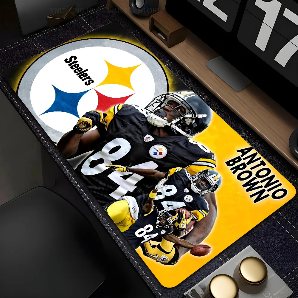 SOCCER S-Steelers-Screensavers  Mousepad Mouse Mat Desk Mat With Pad Gaming Accessories Prime Gaming XXL Keyboard Pad