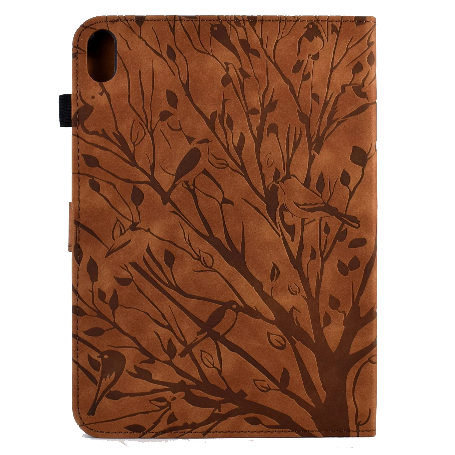 Funda de cuero con árbol en relieve para Ipad, carcasa con tapa para tarjetas para Ipad 10 \