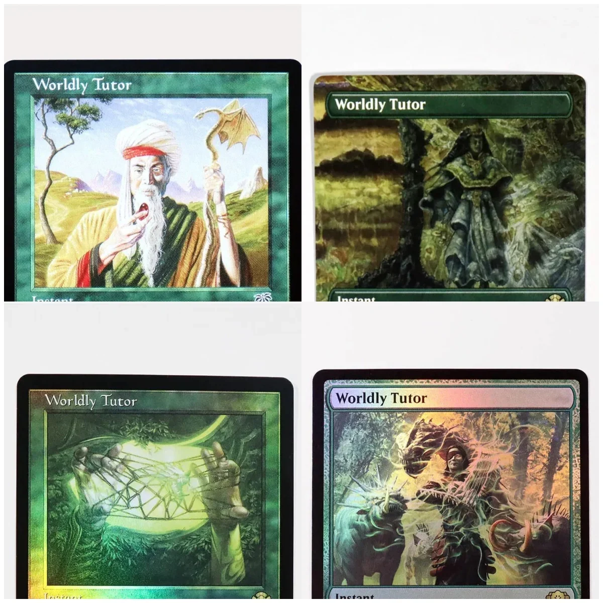 

(Worldly Tutor) Foil/Holo TCG Magical Proxy Black Top Quality Proxy Playing Cards Gathering Board Game Deck Trading Cards