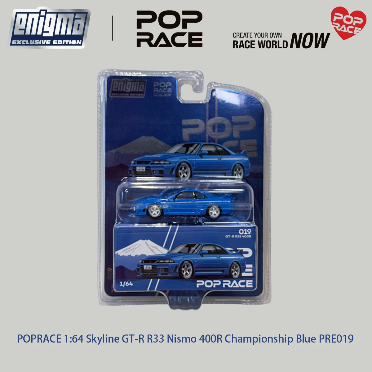 POP RACE 1:64 Blister Pack Set JDM R32 R33 Yaris EG6 RX-8 RWB997 Diecast Model Car Collection PRE009 PRE012 PRE015 PRE018 PRE019 view 6