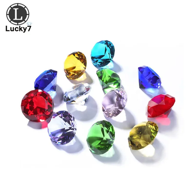 20mm K9 Crystal Sharp Bottom Transparent Glass Stone Artificial Decoration Colored Glass Crystal Stones