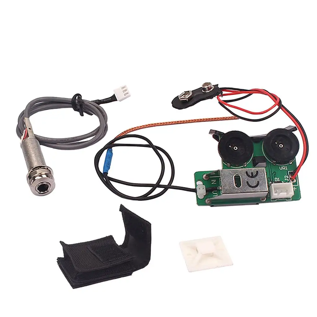 2 Band Piezo Pickup EQ Preamp System w/  for Classical Guitar Replacement Parts
