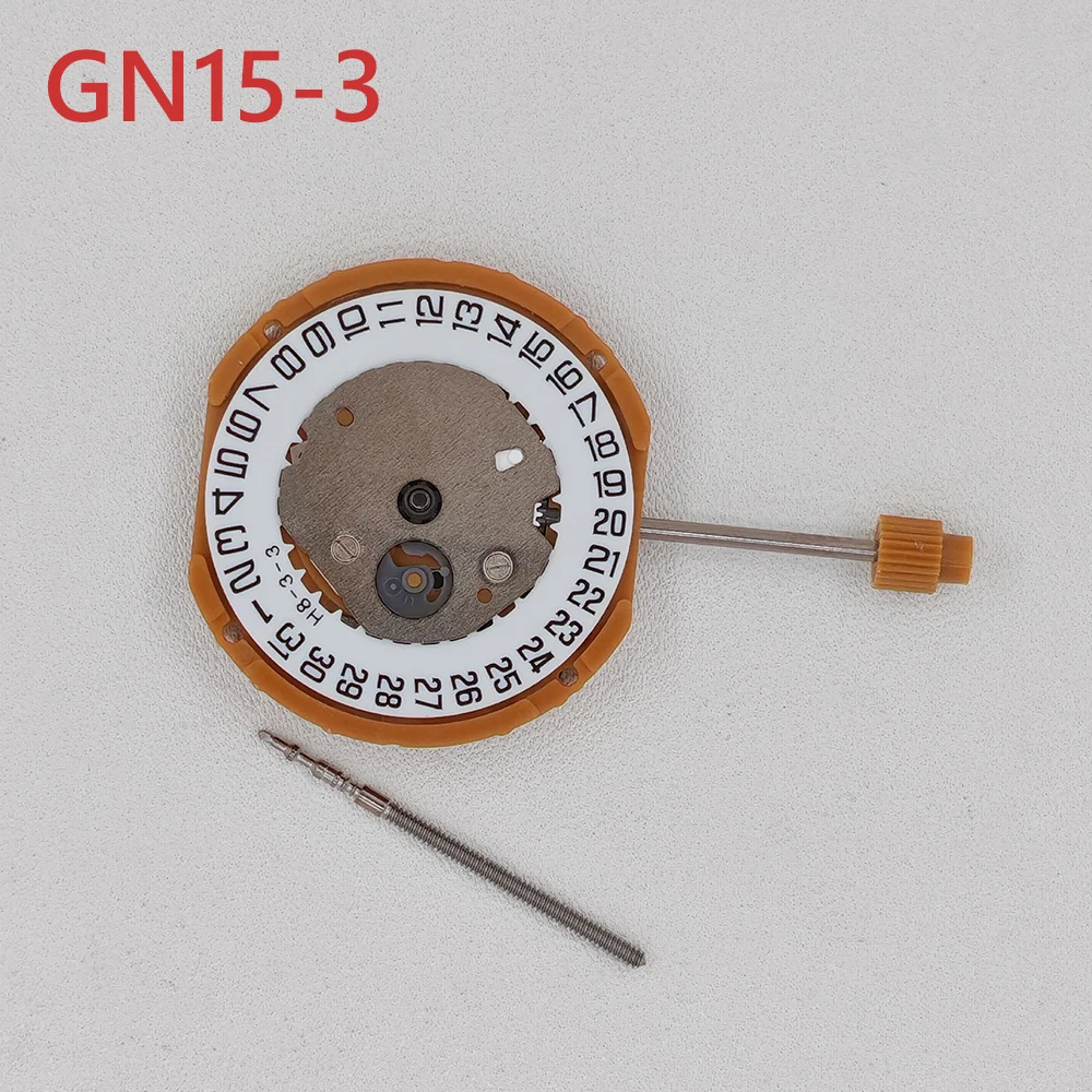اليابان سوبر GN15 ساعة كوارتز حركة استيراد ميوتا سلسلة حركة GN15-3 تاريخ في 3H موقف تعديل حركة العلامة التجارية الجديدة #1