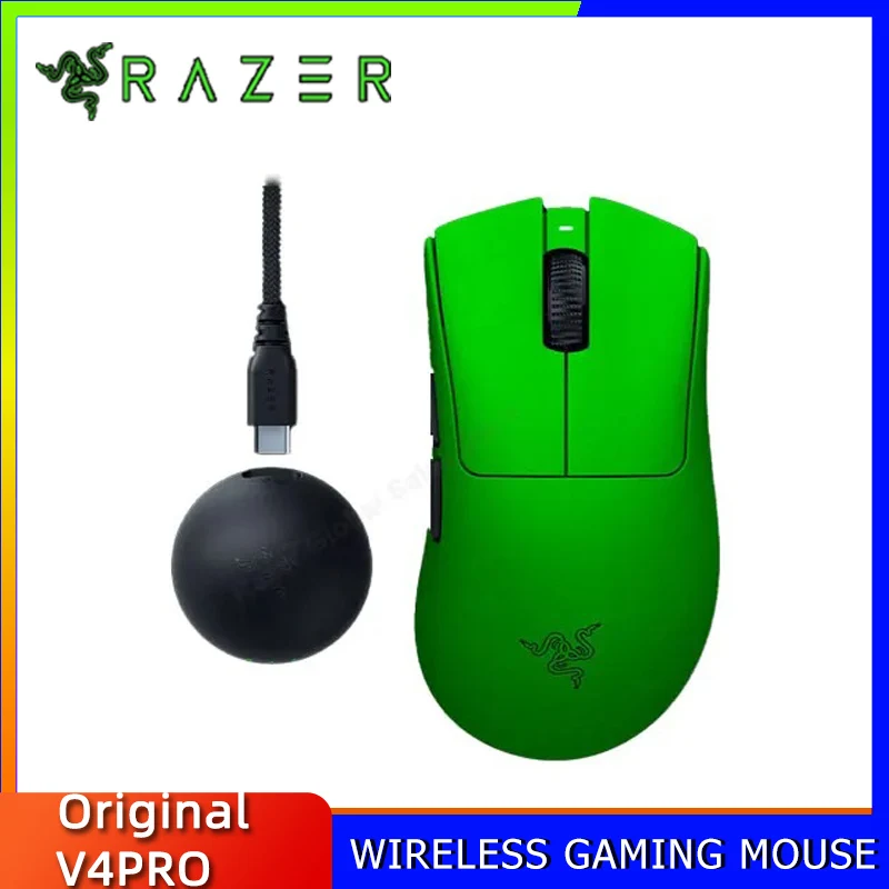 Razer DeathAdder V4 Pro Esports グリーンエディション 人間工学に