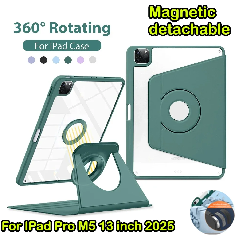 

Magnetic Detachable Case for IPad Pro 13 12.9 11 M5 M4 A16 Mini 7 Air 11 13 M3 M2 2025 7 6 5 4 10 th 10.2 10.5 Protective Cover