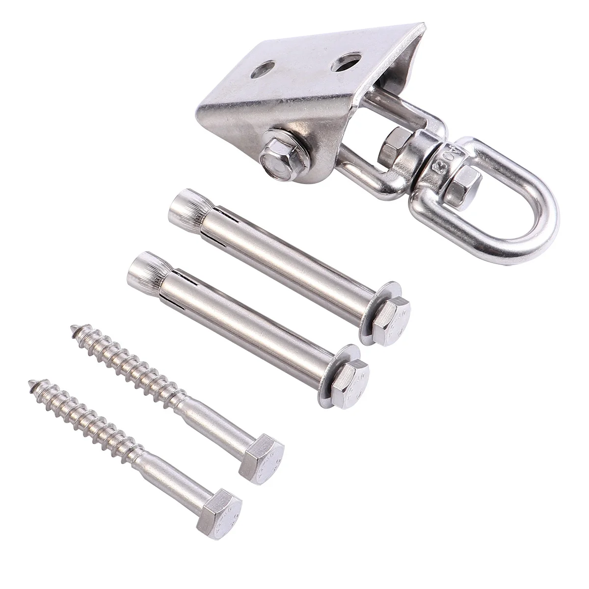

1 Set Stainless Steel Swing Hangers 360° Rotation Heavy Duty Hammock Hanging Kit For Chair Fan Sandbag Basket Rattan Outdoor